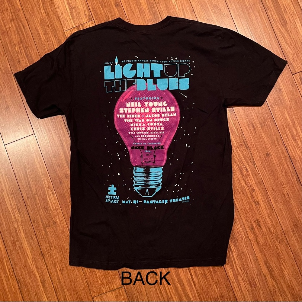 Light Up the Blues tee from 2016 Autism Speaks benefit concert in LA, size L.